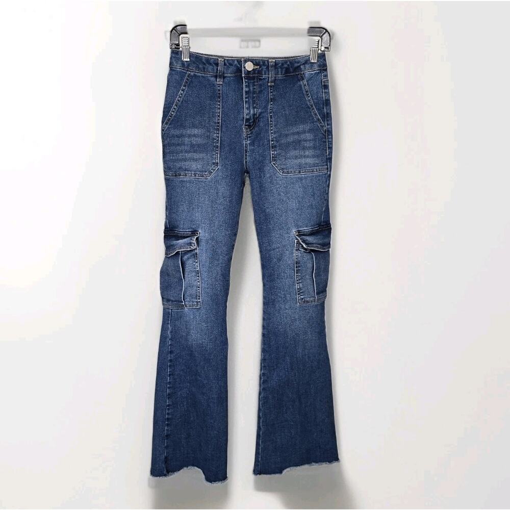 Vintage banjara Y2K Wide Leg Mid-Rise Cargo Skater Jeans Size 5/26